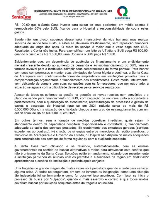 Foto 4 de 4 — Ajuda: Reunião busca solução para crise da Santa Casa de Araraquara